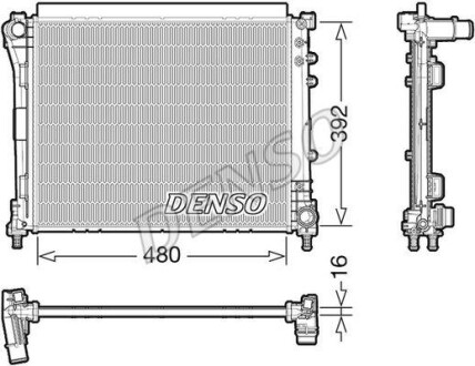Радіатор двигуна - DENSO DRM09006