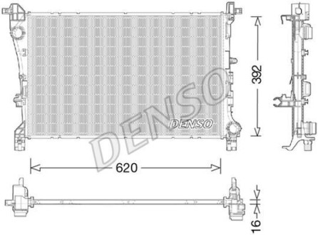 Радіатор двигуна - ((51963267, 51887947)) DENSO DRM09046