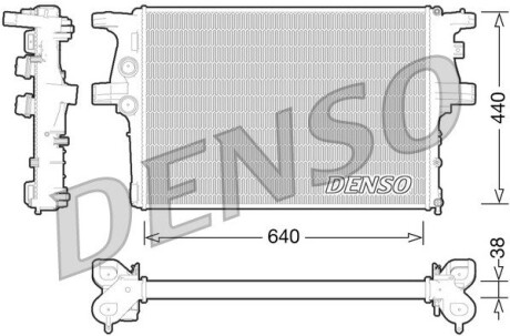 Радиатор, охлаждение двигателя - (5801264635) DENSO DRM12008