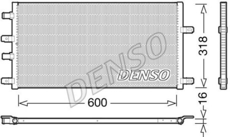 Радіатор двигуна - ((5801255826)) DENSO DRM12011