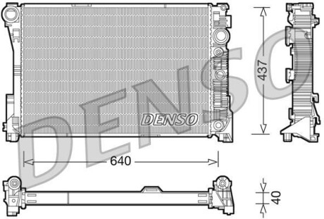 Радиатор, охлаждение двигателя - DENSO DRM17046