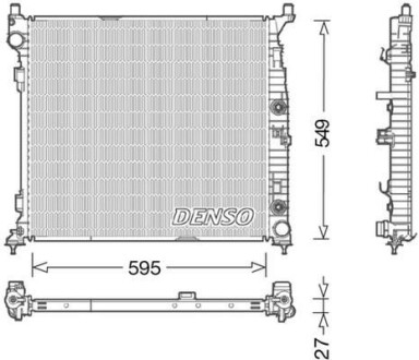 Радіатор - (0995001303, 995004603, A0995001303) DENSO DRM17055