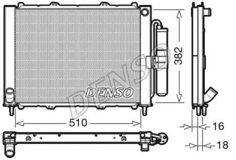 Радіатор кондиціонера - (7711497454, 8200267994, 8200732379) DENSO DRM23103