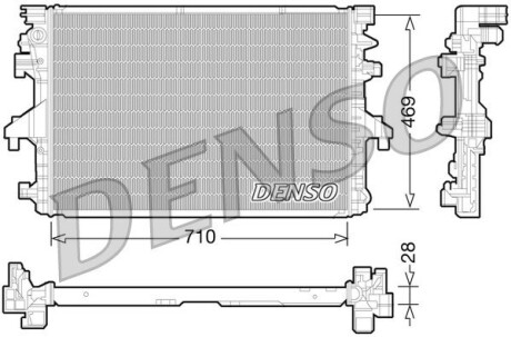 Радиатор, охлаждение двигателя - (7E0121253A) DENSO DRM32038