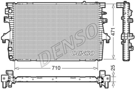 Радиатор - (7H0121253K, 7H0121253F, 7H0121253H) DENSO DRM32039