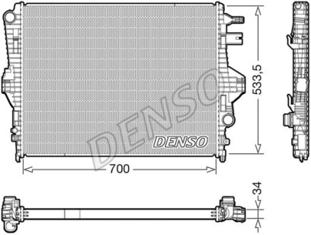 Радіатор основний - (7P0121253A) DENSO DRM32050