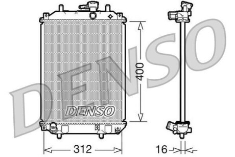 Радіатор двигуна - DENSO DRM35002