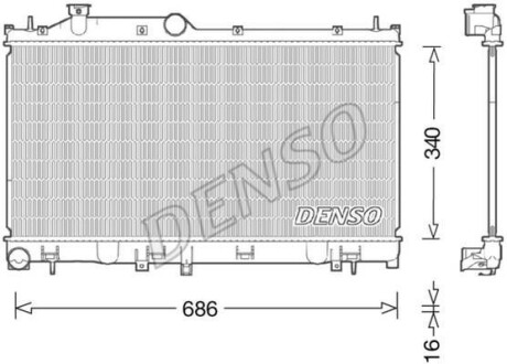 Теплообменник - (45111SG000) DENSO DRM36021