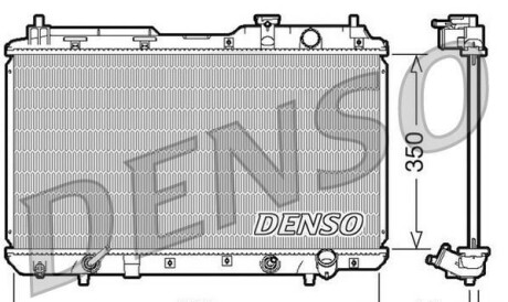 Радиатор, охлаждение двигателя - (19010P3F901, 19010P3F902) DENSO DRM40010