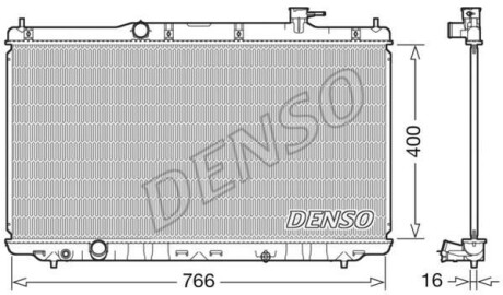 Радіатор, система охолодження двигуна - DENSO DRM40038
