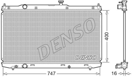Фото 3 - Радиатор охлаждения двигателя DENSO DRM40039