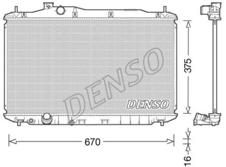 Теплообменник - (19010RSAG01, 19010RSJE01, 19010RSPG01) DENSO DRM40040