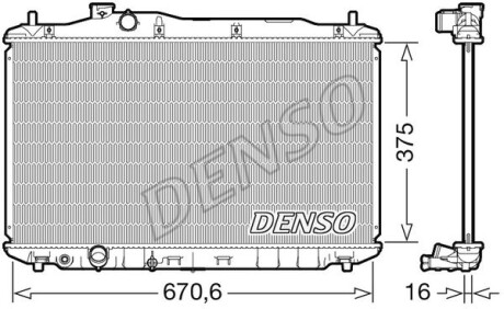 Радіатор охолоджування двигуна - (19010RSAG01, 19010RSJE01, 19010RSPG01) DENSO DRM40105