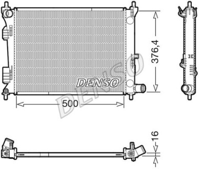 Радіатор основний - (253100U000, 253104L000) DENSO DRM41017