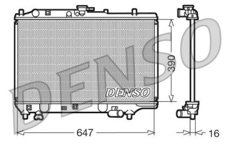 Радіатор двигуна - DENSO DRM44006