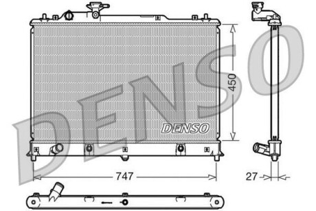 Радиатор, охлаждение двигателя - (l33L15200, L37J15200) DENSO DRM44025