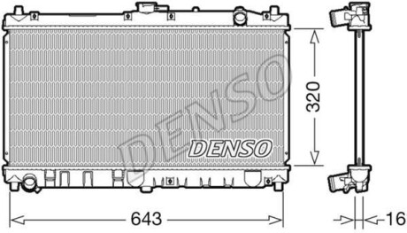Радіатор двигуна - DENSO DRM44031