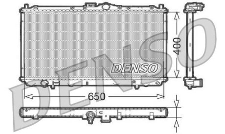 Радиатор, охлаждение двигателя - (8602065, MB925637, MR299522) DENSO DRM45010 (фото 1)