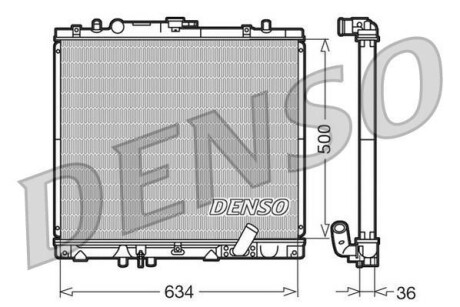 Радиатор, охлаждение двигателя - (mr571147, tga221325571) DENSO DRM45020