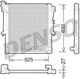 Радиатор, охлаждение двигателя - (1350A922, MN135032) DENSO DRM45034