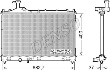 Ch?odnica silnika mitsubishi - (1350A603) DENSO DRM45042