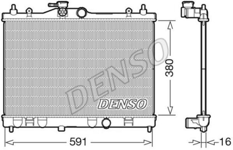 Chlodnica wody - (21410BA60A) DENSO DRM46040