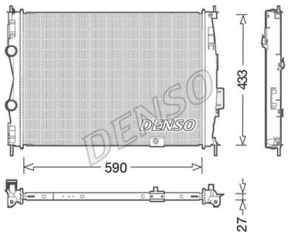 Теплообменник - (21400JD900, 21400JD90B, 21400JD90D) DENSO DRM46051