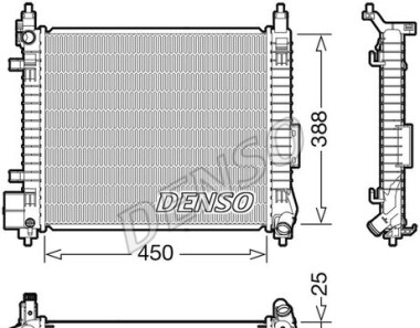 Фото товара Радиатор охлаждения двигателя DENSO DRM46061 : Купить на tto.com.ua
