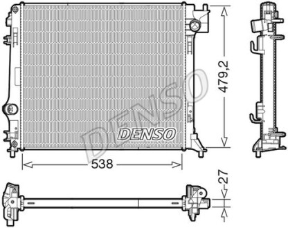 Радіатор основний - (214104EB0A, 214104EB1A, 214101809R) DENSO DRM46064 (фото 1)