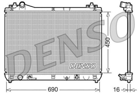 Радиатор, охлаждение двигателя - (1770065J10, 1770065J10000, 1770065J30) DENSO DRM47017