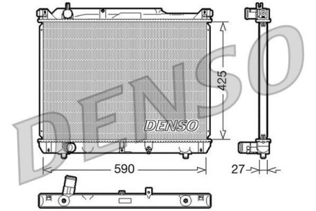 Радиатор, охлаждение двигателя - (1770068DA0, 1770068DC0) DENSO DRM47019