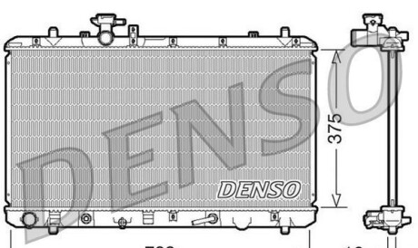 Радиатор, охлаждение двигателя - (1770079J10, 1770080JD0) DENSO DRM47024