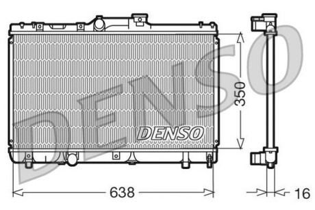 Радиатор, охлаждение двигателя - (1640015521, 1640015530, 1640015531) DENSO DRM50013