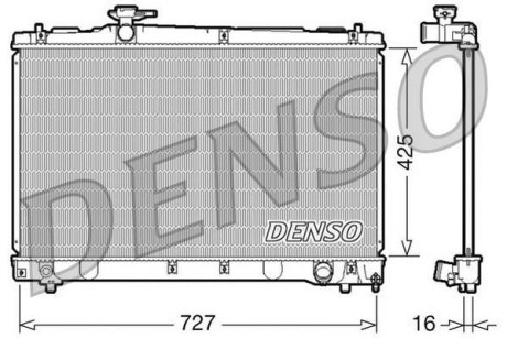 Радіатор двигуна - ((1640028290, 1640028300, 1640028320)) DENSO DRM50034
