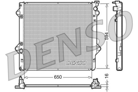 Радиатор, охлаждение двигателя - DENSO DRM50036