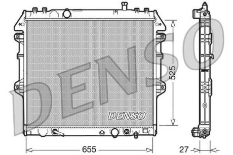 Радиатор, охлаждение двигателя - (164000L130) DENSO DRM50045