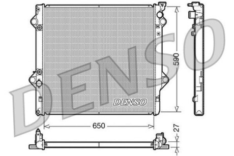 Радиатор, охлаждение двигателя - (1640031350) DENSO DRM50047