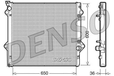 Радиатор, охлаждение двигателя - (1640050310) DENSO DRM50049 (фото 1)