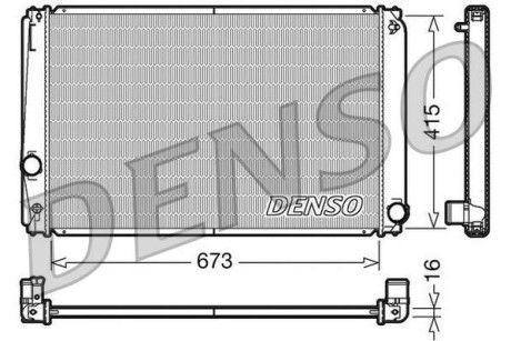 Радиатор, охлаждение двигателя - (g90100R020, 1640028570) DENSO DRM50051