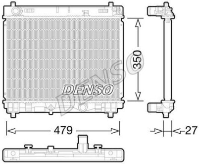 Радіатор двигуна - DENSO DRM50058