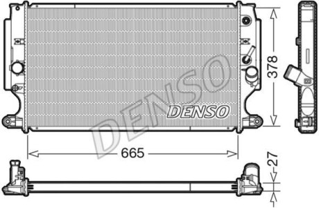 Теплообменник - (164000R100, 164000R070) DENSO DRM50088