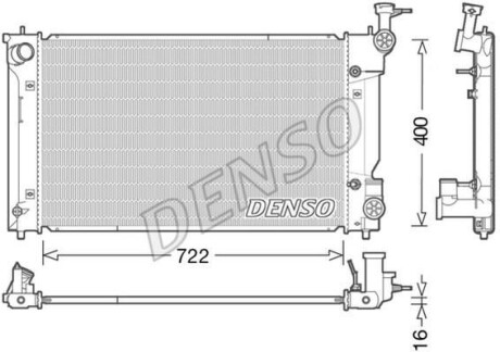 Радіатор двигуна - ((1640031870)) DENSO DRM50098
