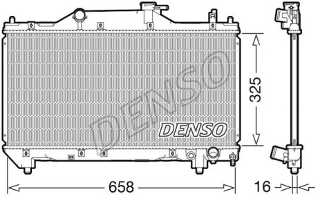 Радиатор системы охлаждения TOYOTA: AVENSIS (_T22_) 1.6VVT-i/1.8VVT-i/2.0VVT-i 00-03, AVENSIS VERSO - (164000D080) DENSO DRM50131