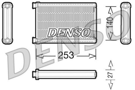 Теплообменник, отопление салона - (9123506, 64119123506, 64116934783) DENSO DRR05005