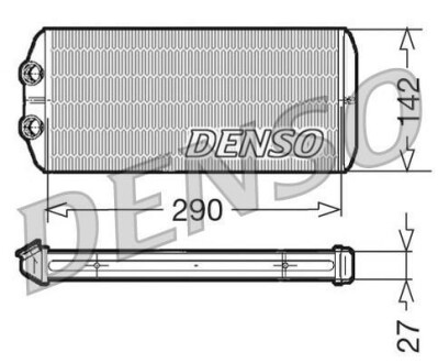 Теплообменник, отопление салона - (6448Q6, 6448S6) DENSO DRR07005