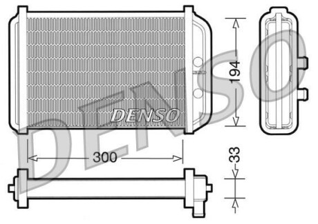 Теплообменник, отопление салона - (46722710, 6448H8) DENSO DRR09033