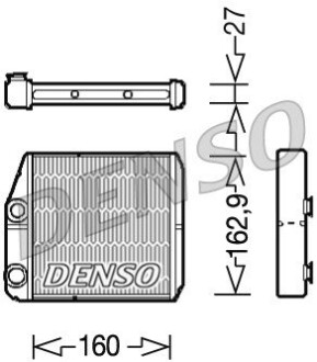 Теплообменник, отопление салона - (77364283) DENSO DRR09035