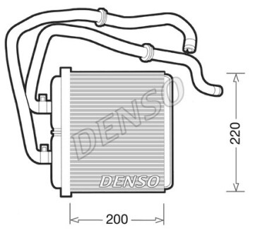 Теплообменник, отопление салона - (504026722) DENSO DRR12003