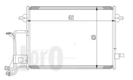 Радіатор кондиціонера A6/Octavia 1.8 I 01- - DEPO 003-016-0009