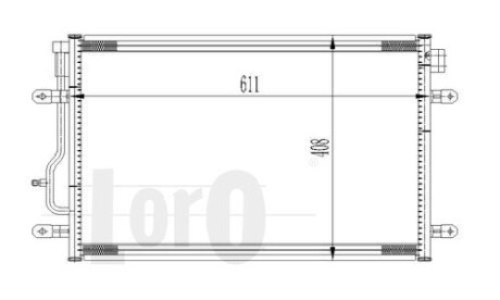 Радіатор кондиціонера A4/A6 Allroad 1.6-4.2 00-09 - (8E0260403D, 8E0260401D) DEPO 003-016-0012